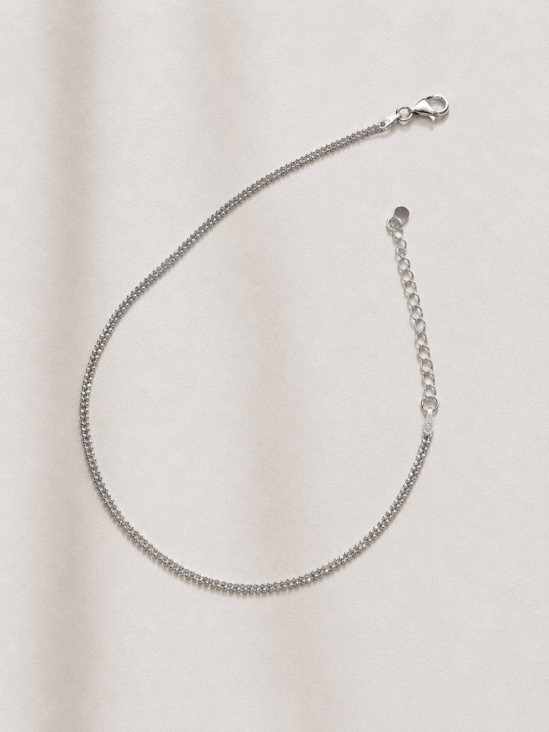 Silver Layered Anklet