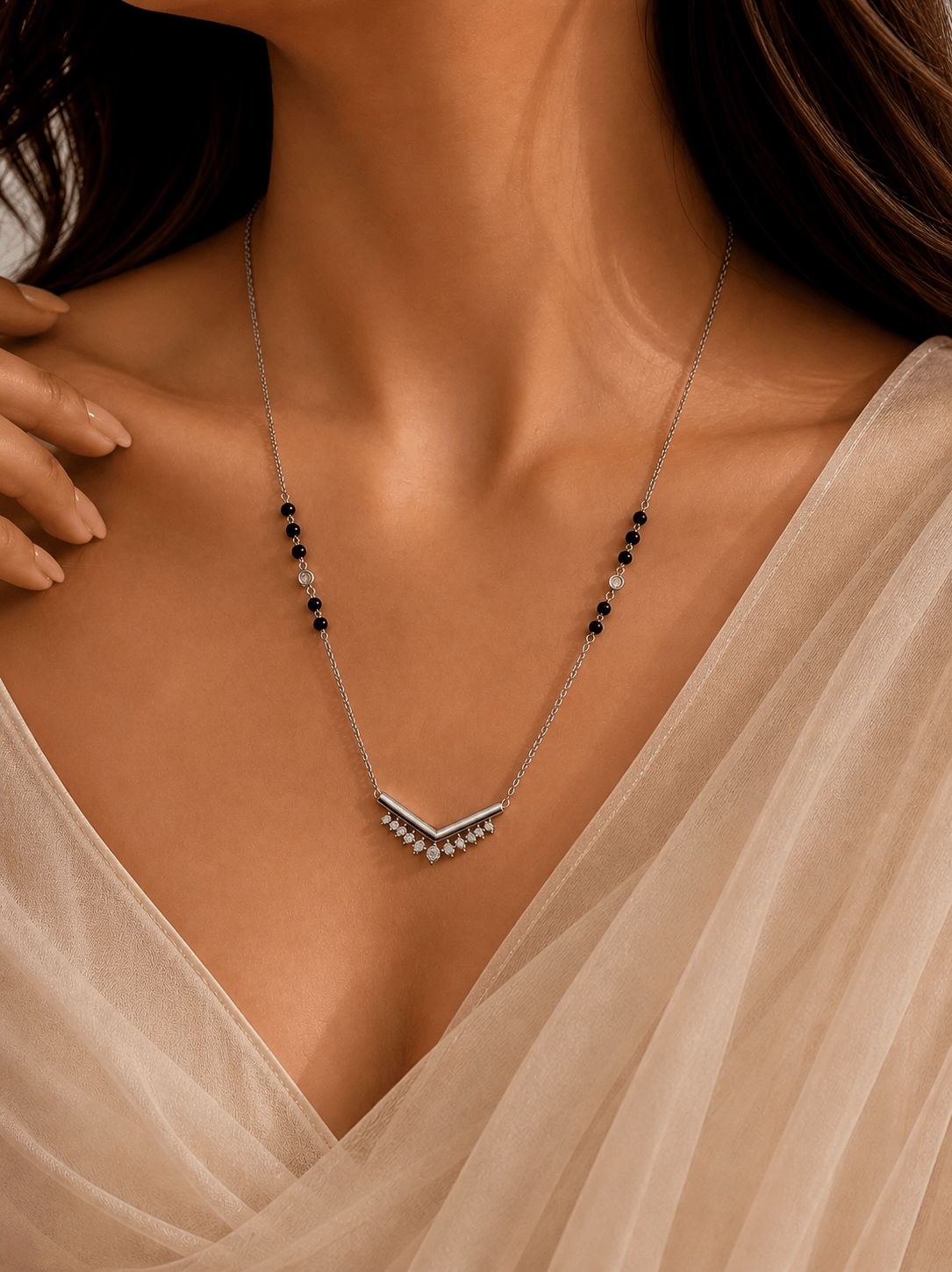 V CZ Mangalsutra