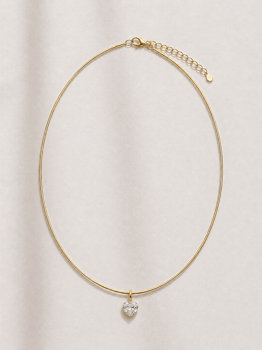 Golden Heart Collar Necklace