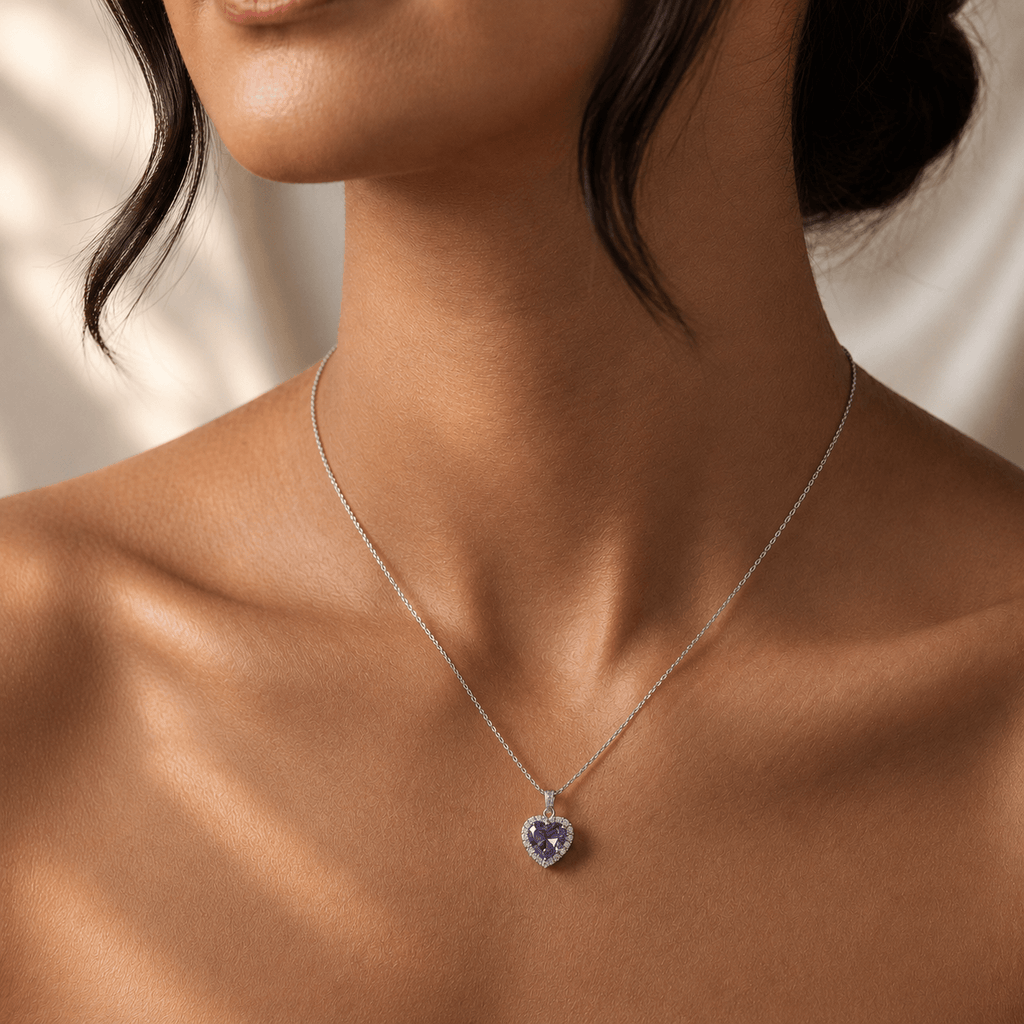 Lavender Heart Pendant