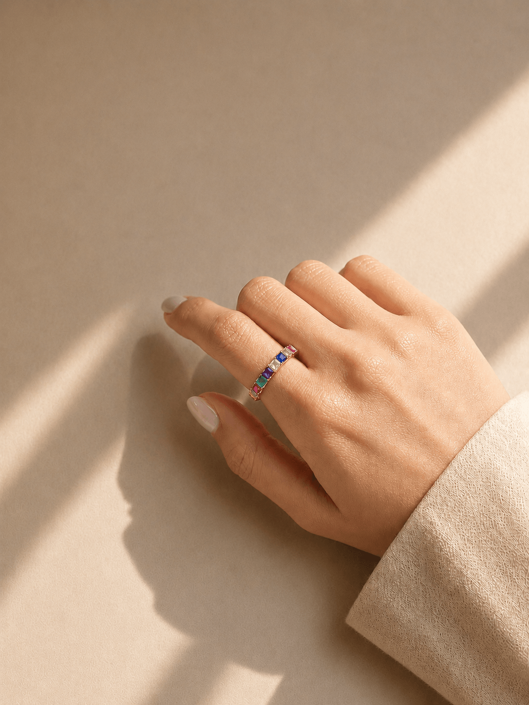 Rainbow Crystal Ring
