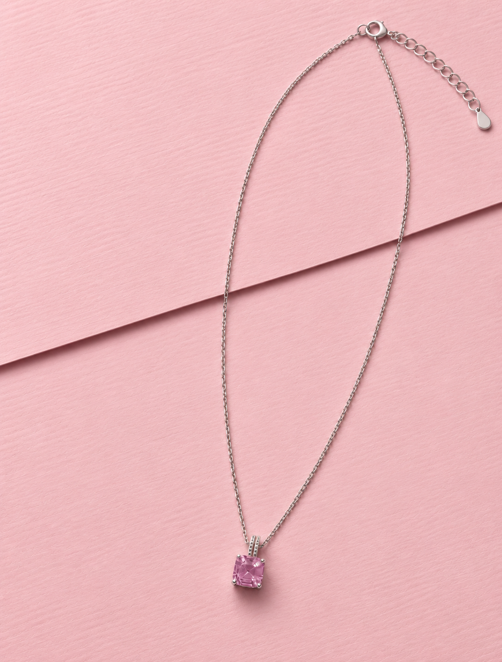 Blush Sqaure Pendant