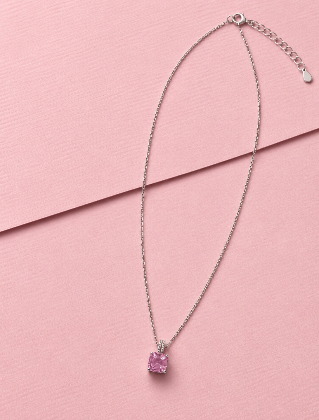 Blush Sqaure Pendant