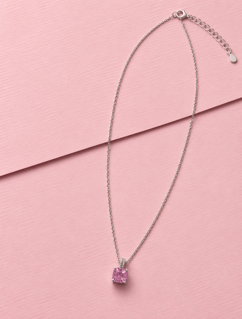 Blush Sqaure Pendant