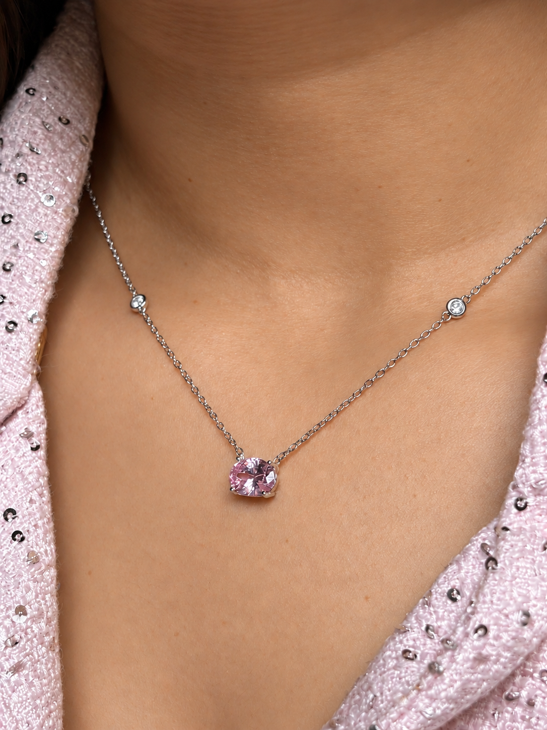 Blush Oval Necklace